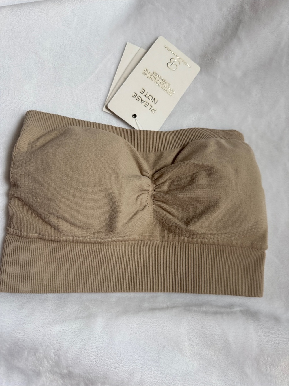 Bombshell Sportswear Seamless Strapless Bandeau - Tan